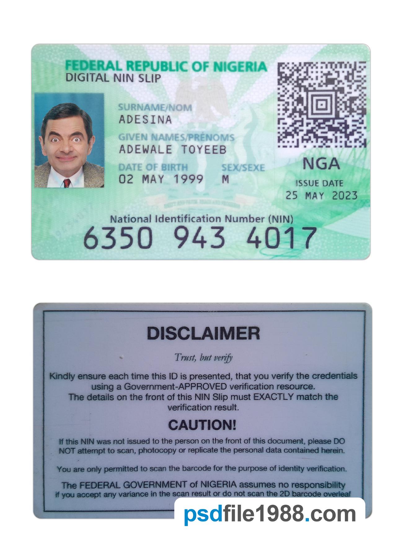 Nigeria Digital ID Card 2023-Present
